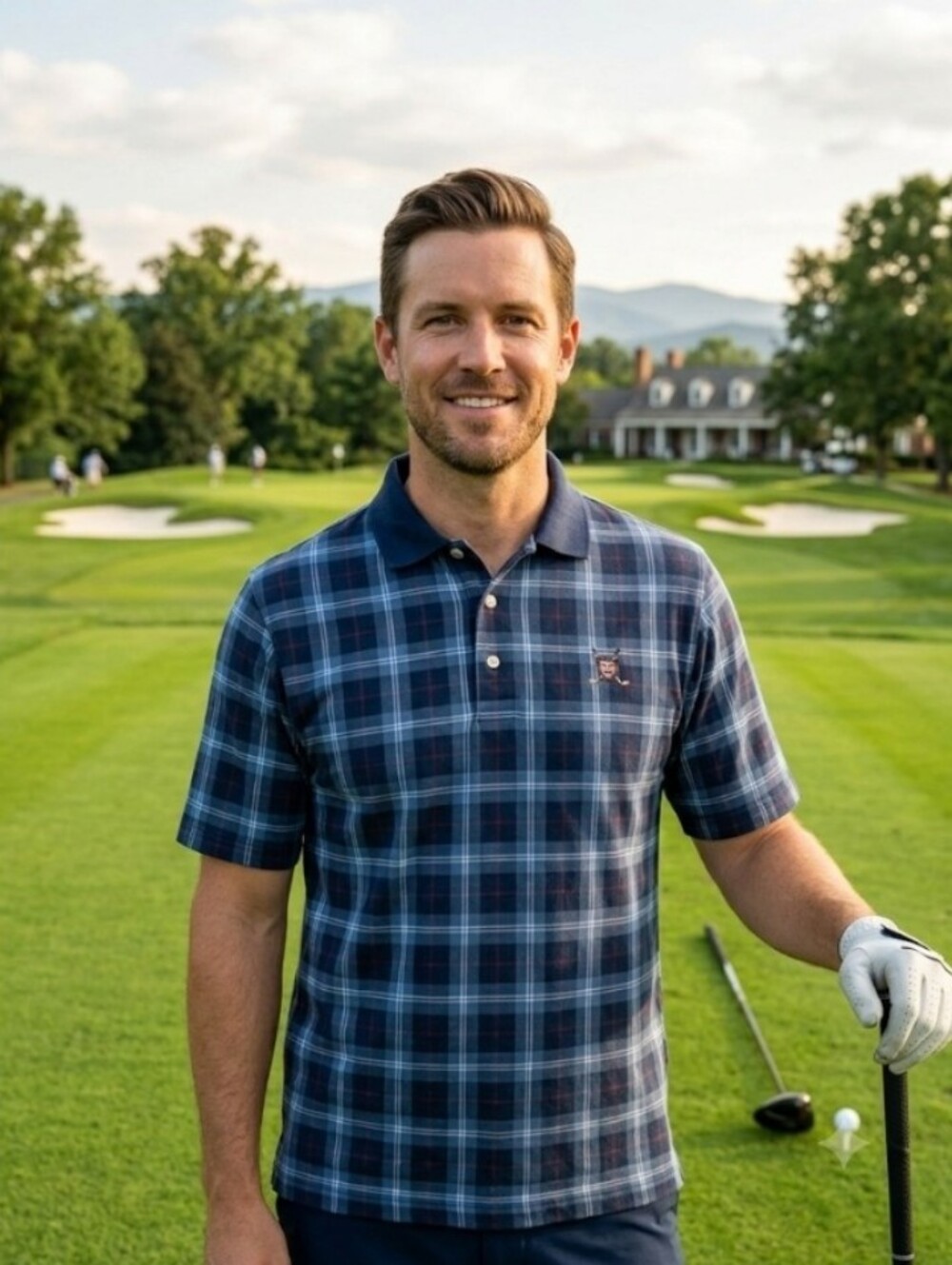 POLO GOLF RALPH LAUREN Men's Plaid Golf Polo 100% Cotton